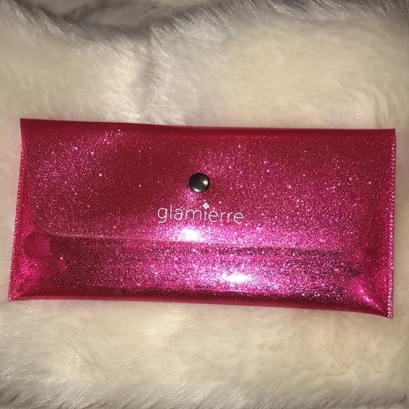 PINK Glitter Hearts Makeup Brush Set with Case NEW! - Picture 11 of 11